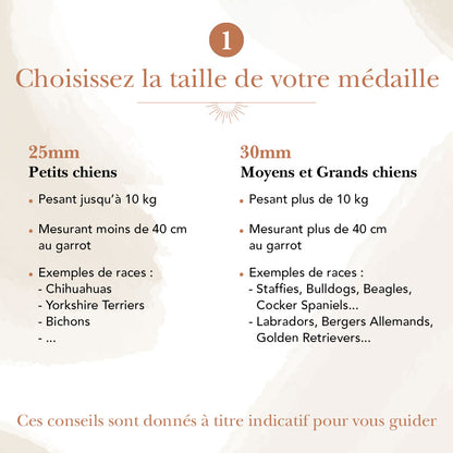 Choisissez la taille de votre médaille
