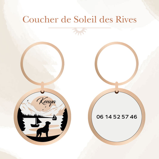 Médaille personnalisée Coucher de Soleil des Rives