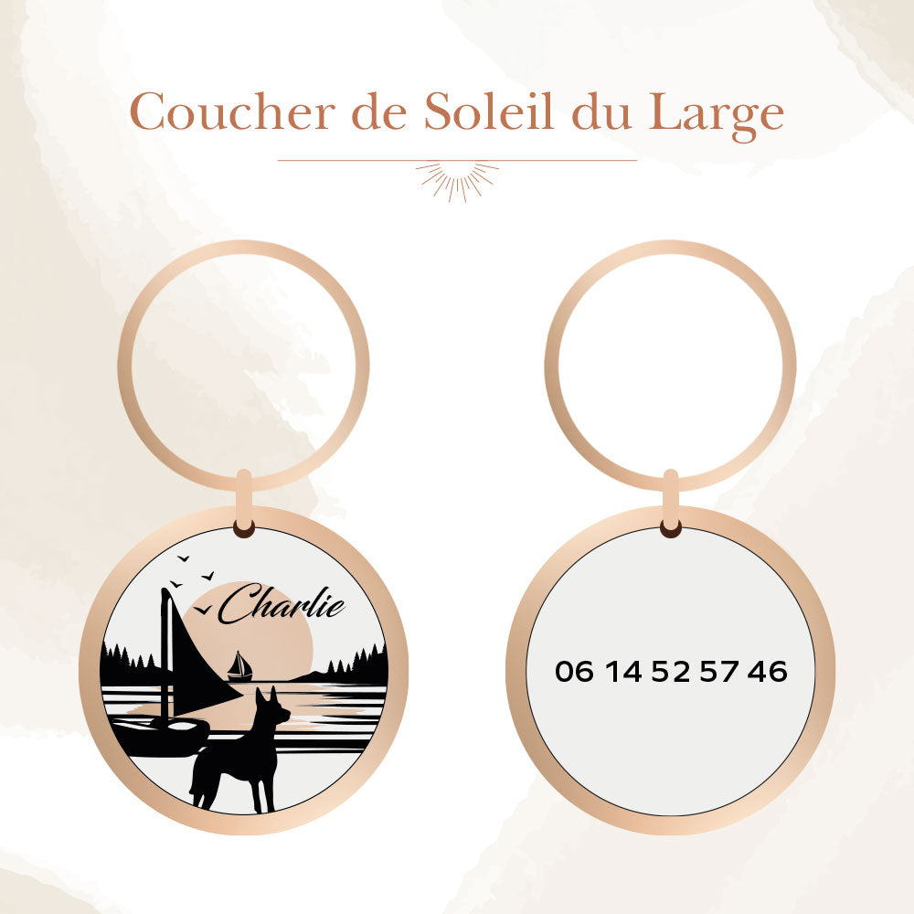 Médaille personnalisée Coucher de Soleil du Large