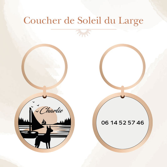 Médaille personnalisée Coucher de Soleil du Large