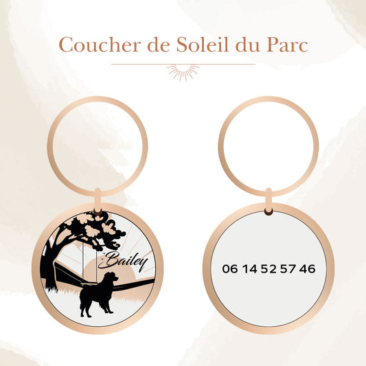 Médaille personnalisée Coucher de Soleil du Parc