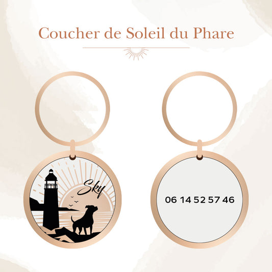 Médaille personnalisée Coucher de Soleil du Phare